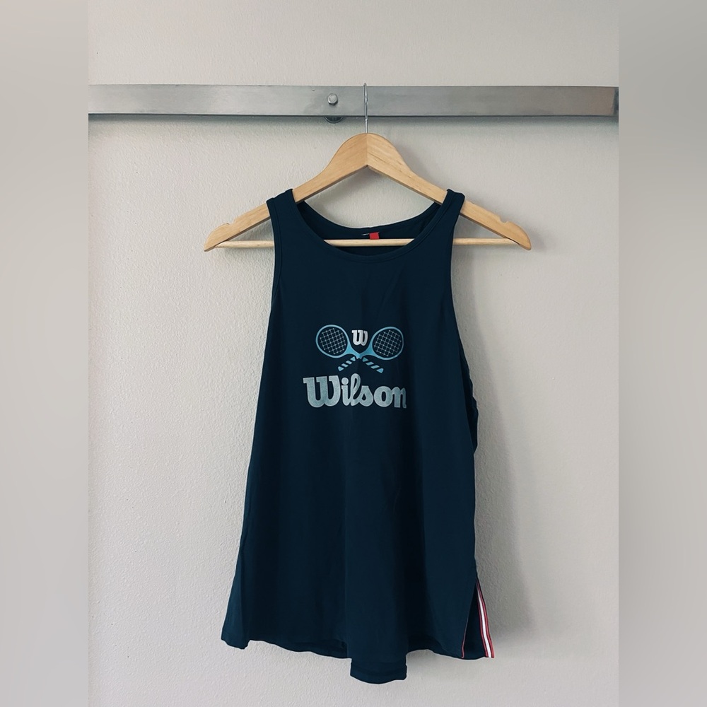 Wilson Women's Dark Blue Graphic Tank Top - Size S